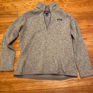 Gray 3/4 zip up sweater